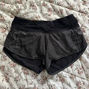 Silver/sparkle lululemon shorts!
